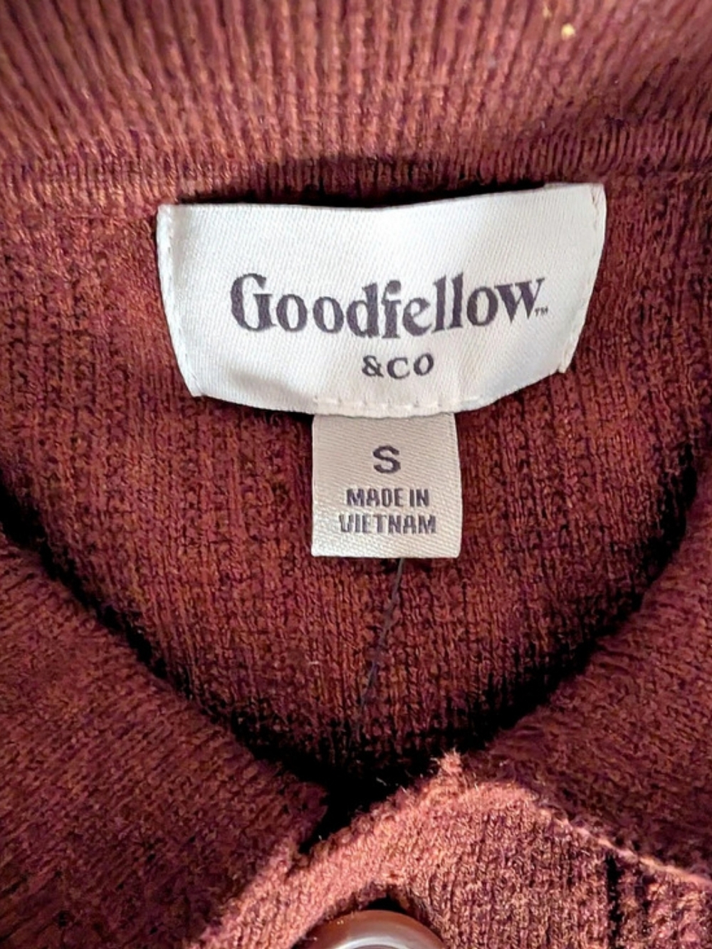 Goodfellow & Co Ribbed Button Front Sweater Size Small - Picture 3 of 3